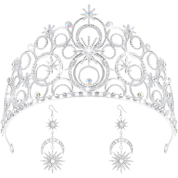 Crystal Crowns for Women, Crystal Bubble TiaraBride Royal Queen Headband Princess Headpieces for Women Bridal Wedding Prom Birthday Party Crowns