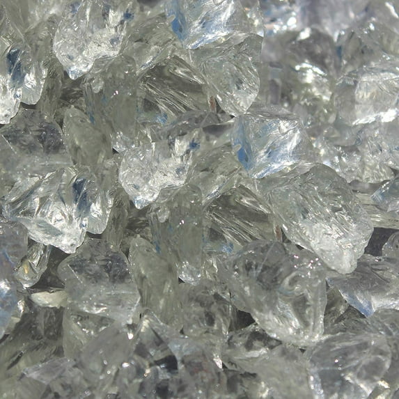Crystal Crushed Fire Pit Glass 10 lbs - Clear