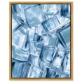 thumbnail image 1 of Crystal Cubes Canvas Print Blue Abstract Art by Art Remedy, Gold Frame, 20 x 24, 1 of 6