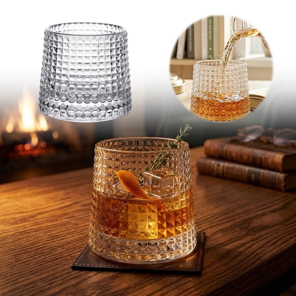 Crystal Cut Glasses Clear Mug Textured Bubble Glass Cup For Kitchen Home Bar Cocktail Drinking(Clear-8X7.5X7Cm)