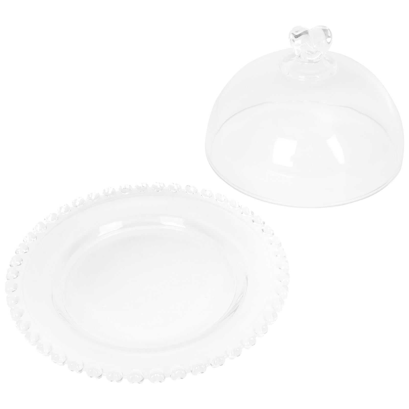 Crystal Decor Cutlery Tray Cake Airtight Butter Container Stand Glass