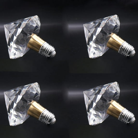 Crystal Decorative LED Light Bulbs 5 Watt(Equivalent 40w),Fancy Unique Pretty Light Bulb E26 Base,Three Color Variable Lightbulbs for Staircase,Bars, Ambience (FP-52, 2PCS)