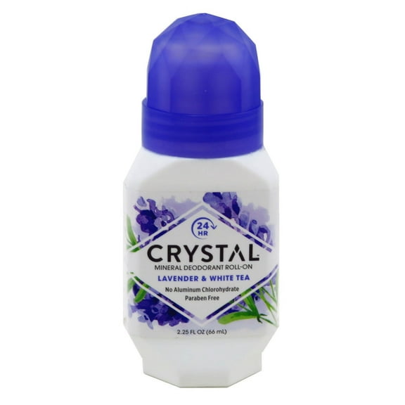 Crystal Deodorant Roll-On 2.25oz Lavender/White Tea (Pack of 2)