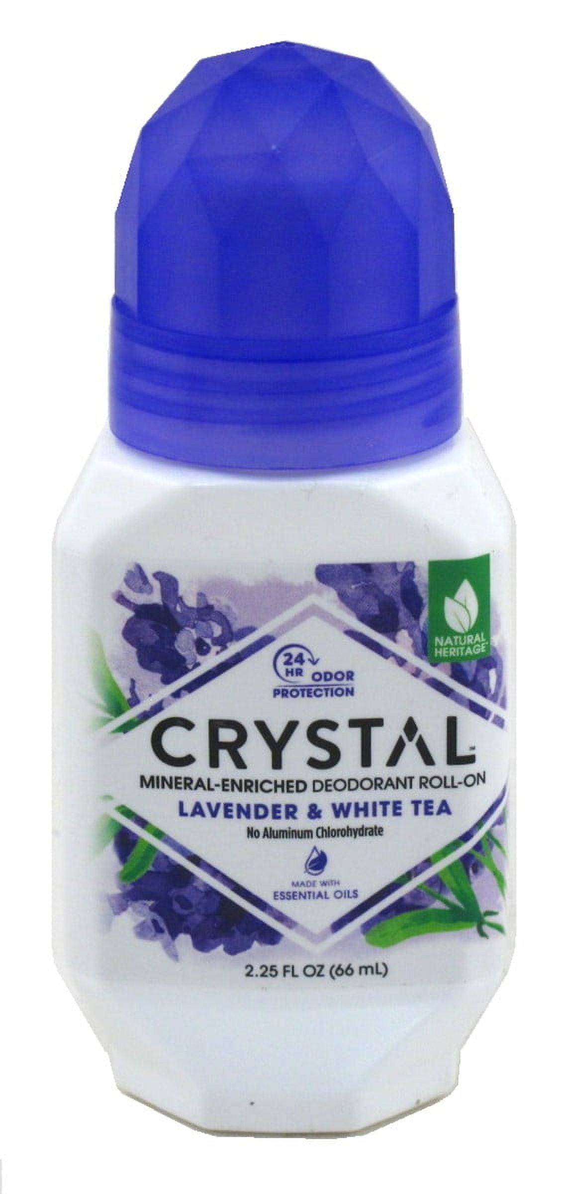 Crystal Deodorant Roll-On 2.25oz Lavender/White Tea (Pack of 3)