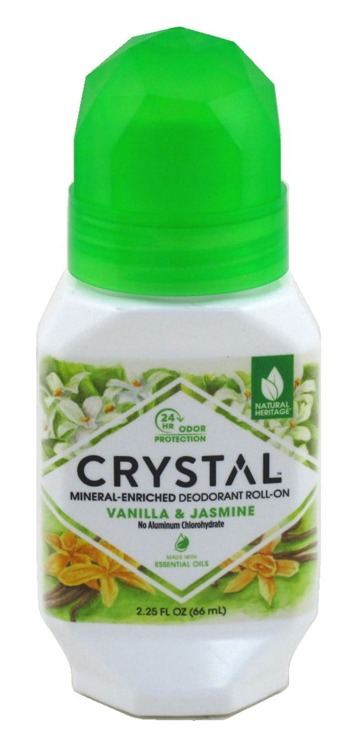 Crystal Deodorant Roll-On 2.25oz Vanilla Jasmine 24Hr (Pack of 2 ...