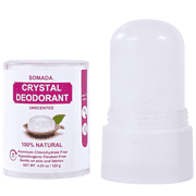 SOMADA Natural Crystal Salt Deodorant Stick 4.25 oz, Piedra de Alumbre - Unscented Mineral Salt Deodorant