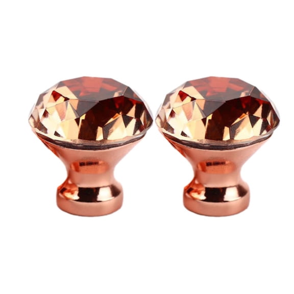 Crystal Diamond Door Knobs 10 Pack,Single Hole Glass Handle For Wardrobe,For Pulling Drawer With Diamond Knob,Hecnuo