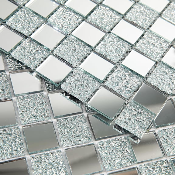 Crystal Diamond Mirror Mosaic Tile Brick Glass Mosaic Tile for Kitchen Backsplash Bathroom Wall