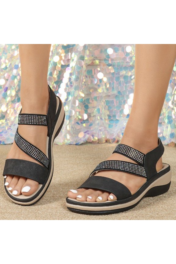Crystal Diamond Slip And Wear Sole Breathable And Soft Upper Fashionable Exterior Cooldown