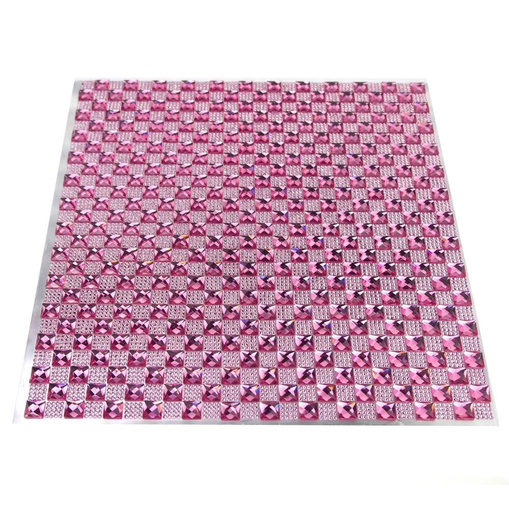 Crystal Diamond Sticker Sheet, 10-Inch, Pink - Walmart.com