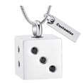 thumbnail image 1 of Crystal Dice Cremation Jewelry Inlay Zircon Urn Necklace for Ashes Memorial Urn Pendant for Loved Ones Keepsake Ashes Necklace, 1 of 9