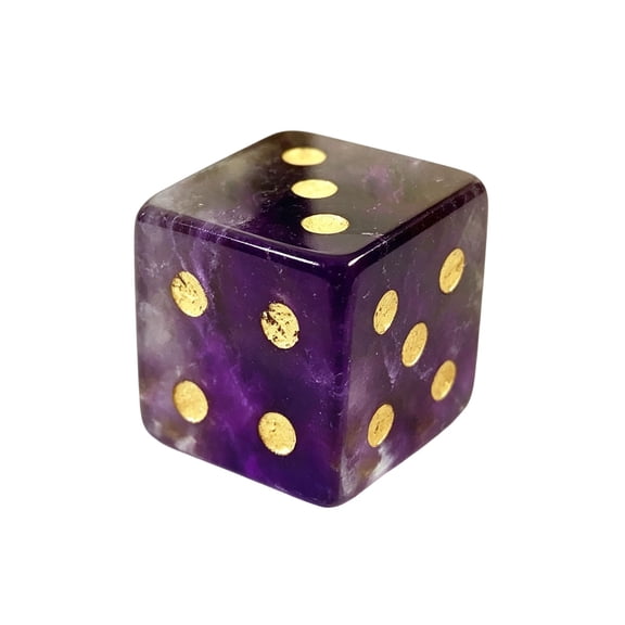 Crystal Dice,Polished Natural Gemstone 6 Sided Decorative Dice Set, Gifts for Board Game Party Decor