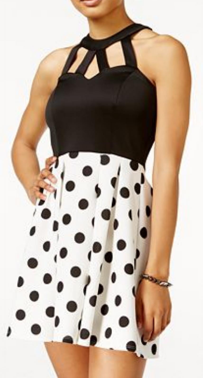 ワンピース vallan Dot Pattern Cotton Flare Dress Dot Pattern Cotton Flare Dress – VALLAN