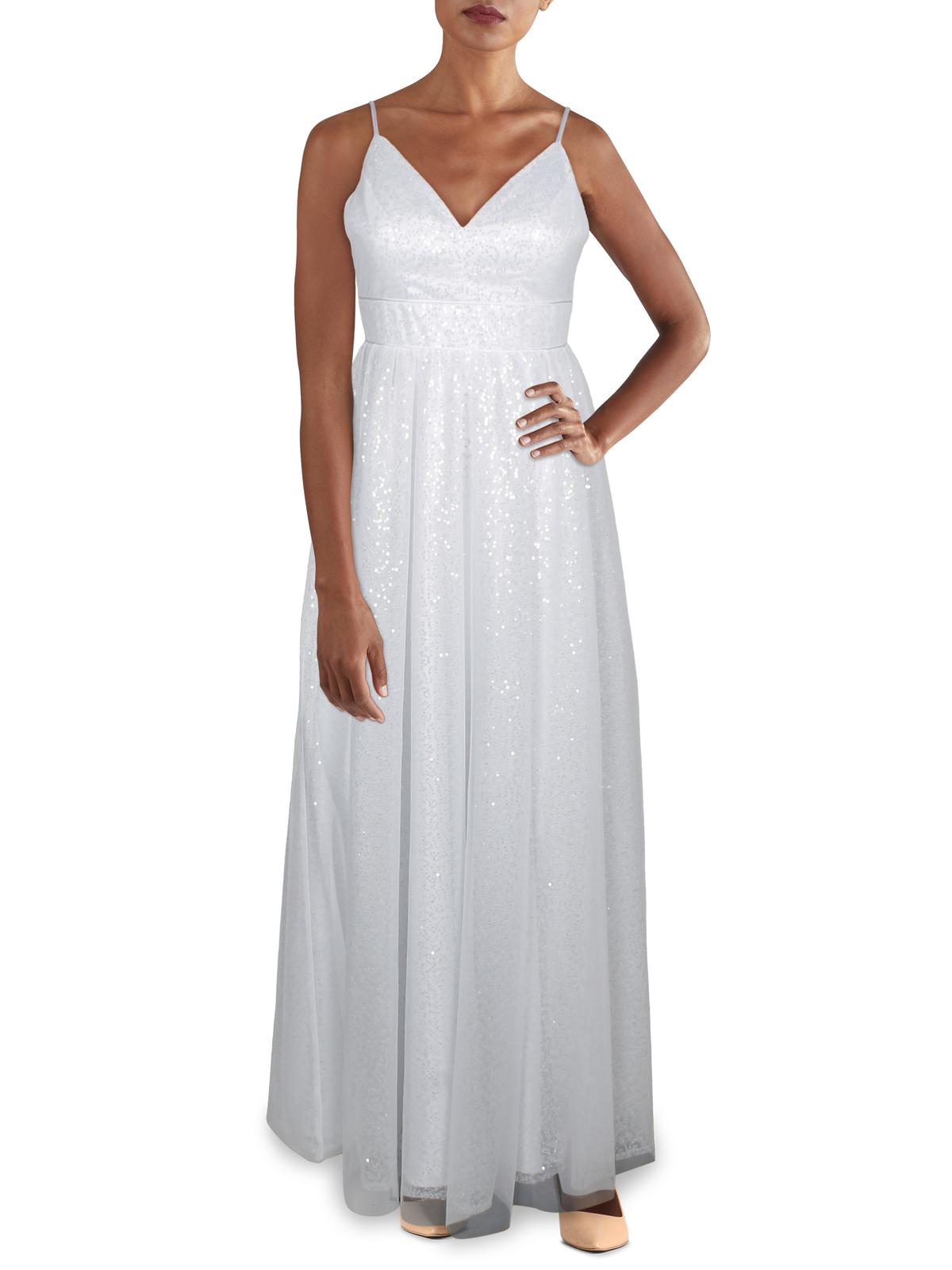 Crystal Doll Womens Juniors Sequined Shimmer Formal Dress White 5 - Walmart.com Crystal Doll Womens Juniors Sequined Shimmer Formal Dress White 5 - Walmart.com