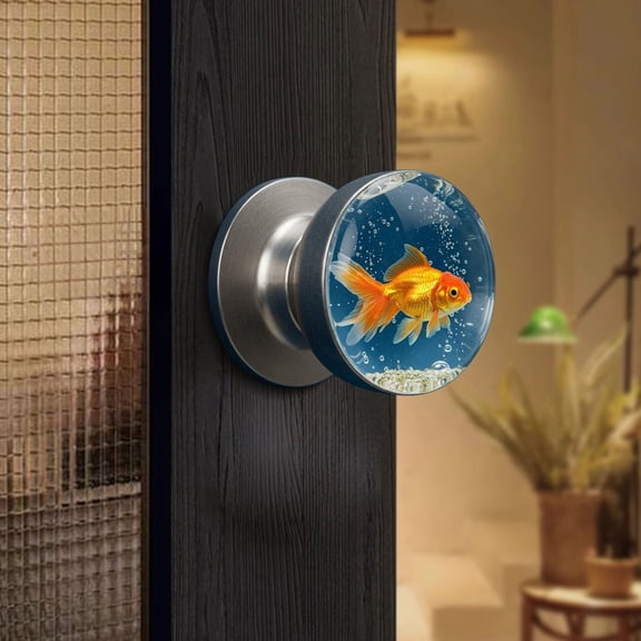 Crystal Door Handle with Solid Brass Base - Handcrafted Lead-Free Crystal Knob for Interior Doors, Cabinets, and Closets - Easy to Install, Fingerprint Resistant, and Durable Design A