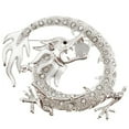 thumbnail image 1 of Crystal Dragon Pin Brooch - Silver - 2.75 x 2.375 in., 1 of 1