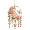 thumbnail image 1 of Crystal Dream Catcher, Boho Moon Sun Dream Catchers for Adults, Handmade Crystal Dreamcatcher Wall Hanging, Bedroom Living Room Window Garden Decor (Pink-B), 1 of 7