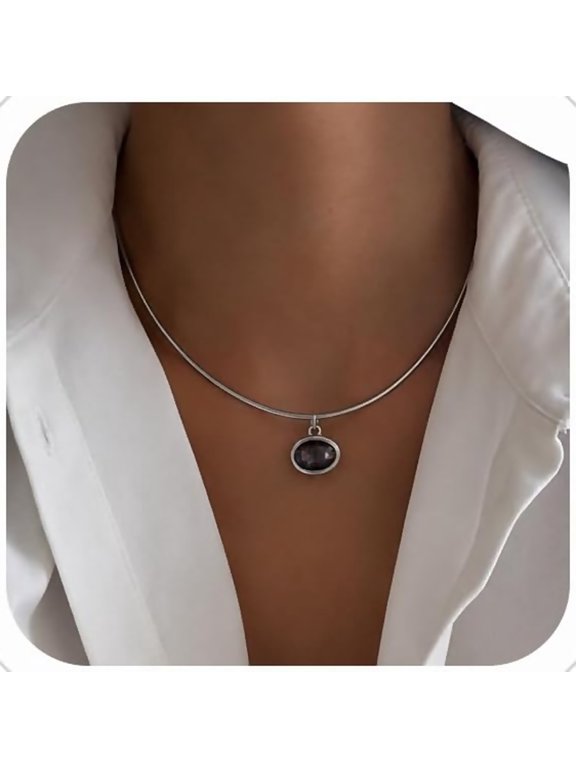 Crystal Drop Collar Necklace Adjustable Open Choker Neck Jewelry for Women | Adjustable Crystal Choker Necklace