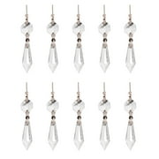 Crystal Drops for Ceiling Decor, Weddings, Curtains Sparkling Icicle Chandelier Beads, 10-Pack
