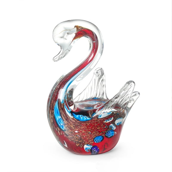 Crystal Ducks Gifts for WomenGlass Animal Collectible Figurines Birthday Gifts for Mom Wife Home Decor,Red
