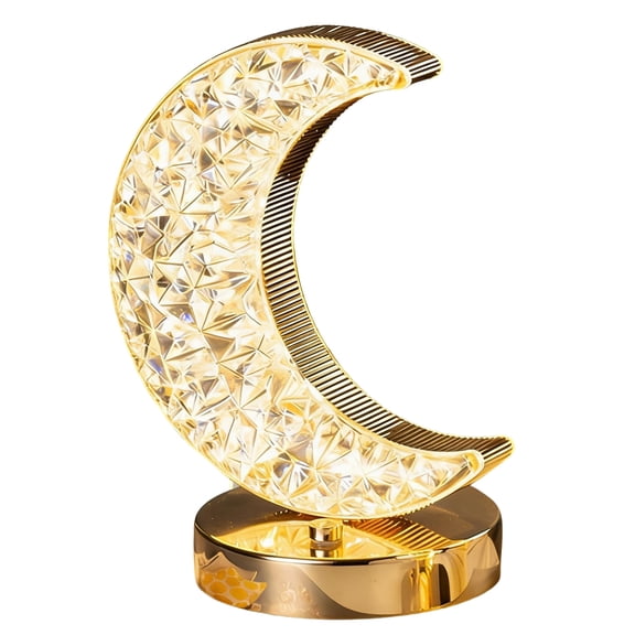 Crystal Effect LED Atmospheres Lamp with Adjustable Color and Dimmable Brightness Table Lamps Acrylic and PVC Texture