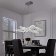 thumbnail image 1 of Crystal Elegance LED Chandelier // 3 Rectangles, 1 of 4