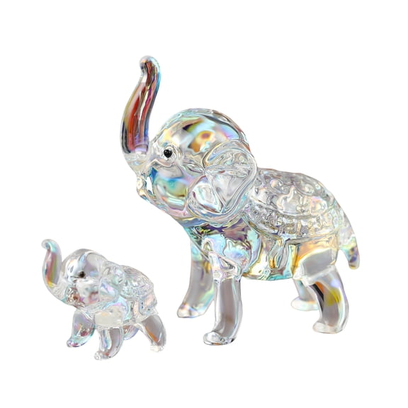 Crystal Elephants Miniatures Elephants Figurine Statues for Home Decoration and Sculpture Collectors