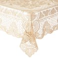 thumbnail image 1 of Crystal Embroidered Vintage Lace Design 70" X 160" Oblong / Rectangle Tablecloth in Cream, 1 of 1
