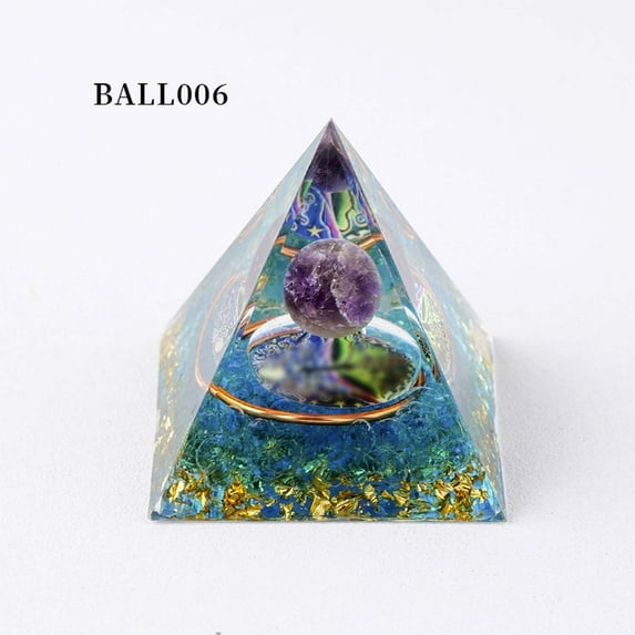 Crystal Energy Tower, Natural Crystal Chips, Styles Pyramids Crystal Ball Crushed Stone Pyramids Home Crafts Resin Ornaments Bar Decoration 5cm, Natural Crystal Stones