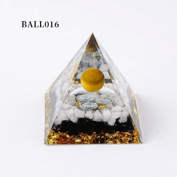 Crystal Energy Tower Orgone Under $5! Yannianjz Resin Crystal Orgone Pyramid, Natural Stone Energy Healing Pyramid, Meditation Aid and Desk Ornament, Chakra Balancing Home Decor