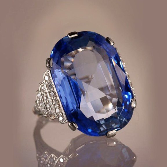Crystal Engagement Ring Simulated Diamond Promise Jewelry Adjustable Fashion Ring for Women Wedding Proposal Gift