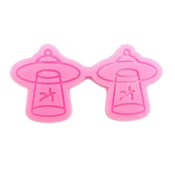 Crystal Epoxy Resin Mold Alien Shape Earrings Pendants Casting Mold Silicone Mould Crafts Jewelry Making Tools