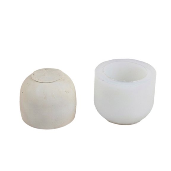 Crystal Epoxy Resin Mold DIU Round Concrete Flower Pot Molds Holder Silicone Mould Gypsum Storage Box Mould Craft