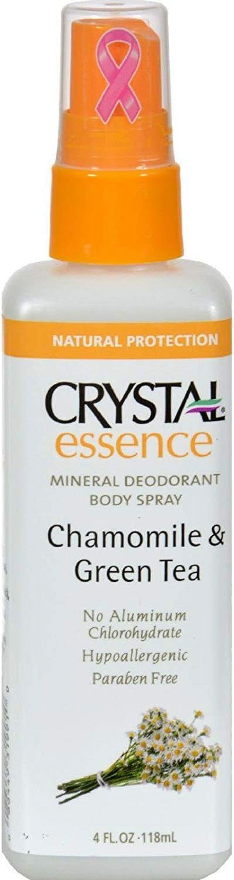 Crystal Essence Mineral Deodorant Body Spray Chamomile And Green Tea