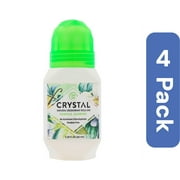 Crystal Essence Mineral Deodorant Roll On Vanilla Jasmine - 2.25 fl. oz. by Crystal Body Deodorant pack of 4