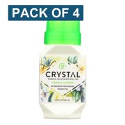 Crystal Essence Mineral Deodorant Roll On Vanilla Jasmine - 2.25 fl. oz. by Crystal Body Deodorant pack of 4