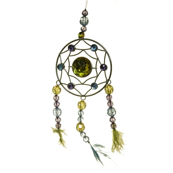 Crystal Expressions 10 Inch Beaded Dream Catcher (Yellow)