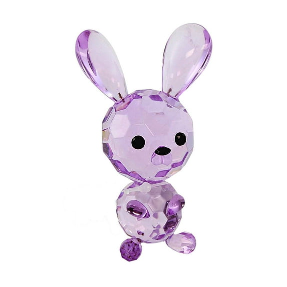Crystal Expressions 3.5" Bunny Figurine L Easter Rabbit Spring Acrye48 Purple