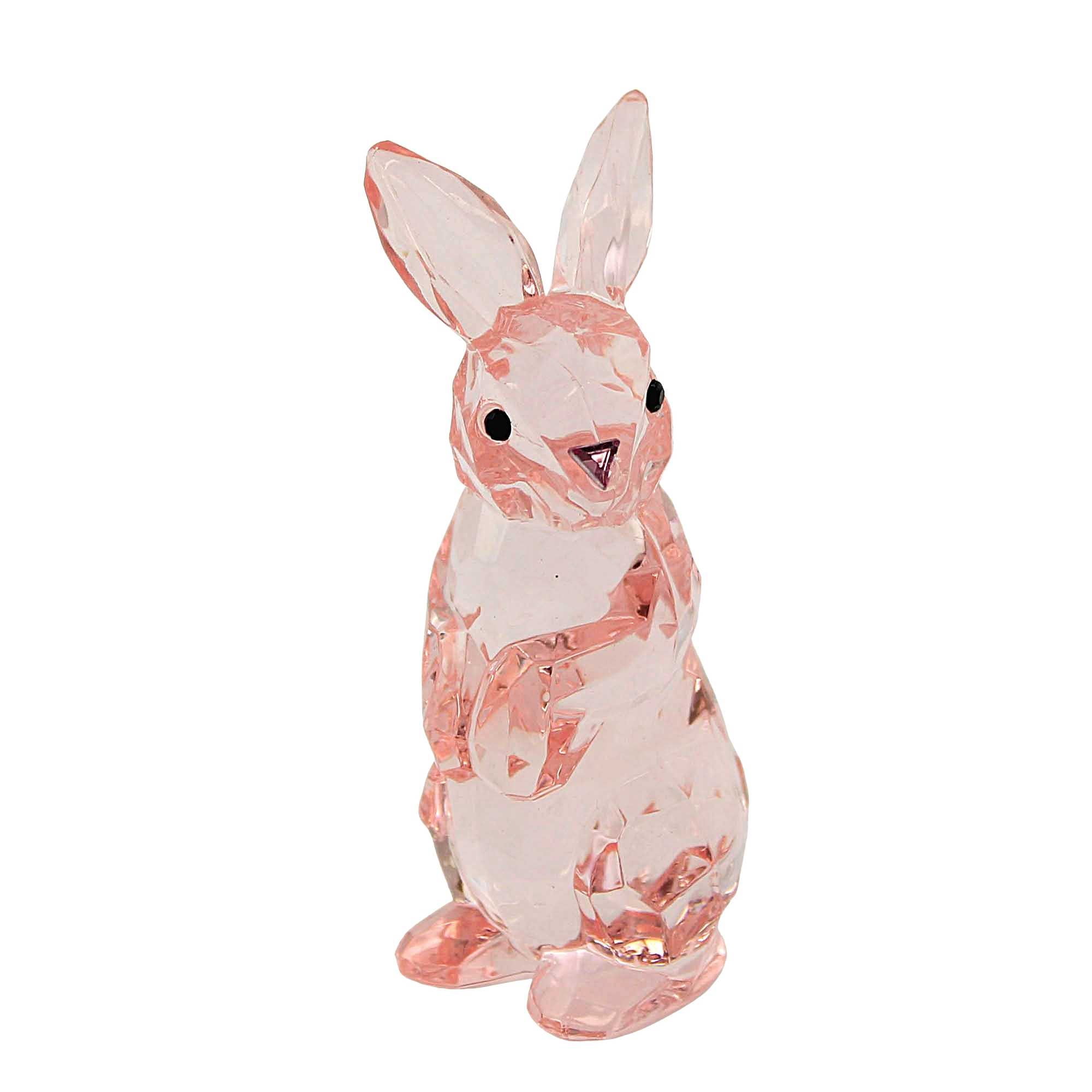 Pink Crystal Rabbit Crystal Expressions 3.5'' Bunny Figurine S Easter Translucent Rabbit ...