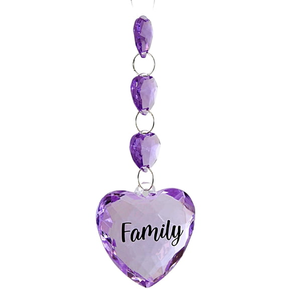 Crystal Expressions Blessing Heart Ornament - One Ornament 4.25 Inch, Acrylic - Valentine's Day Faceted Acryv150 Family