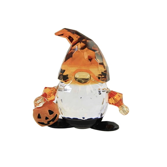 Crystal Expressions Halloween Gnome - One Figurine 2.25 Inch, Acrylic - Halloween Faceted Acryf110 Pumpkin