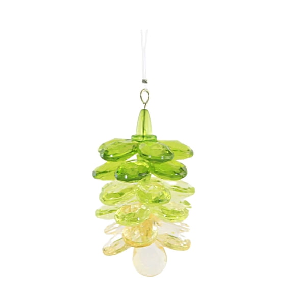 Crystal Expressions Pinecone Acrylic Ornament - One Ornament 2.75 Inch, Plastic - Eternal Life Acryf102 Green