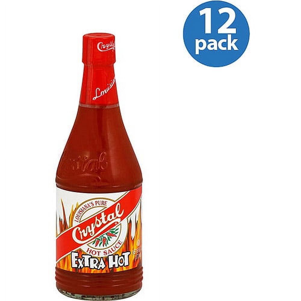 Crystal ExtraHot Hot Sauce, 6 oz (Pack of 12)