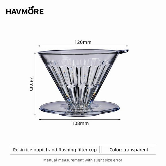 Crystal Eye Dripper 1-4 Cups Glass Slow Brewing Accessories Pour Over Coffee Dripper Reusable Coffee Maker