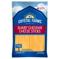 thumbnail image 1 of Crystal Farms Sharp Cheddar Cheese Sticks, 9oz, Pack of 12, 1 of 12
