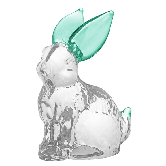 Crystal Figurine Collectibles Clear Crystal Glass Rabbits Statue Easter Decoration for Home Office Garden