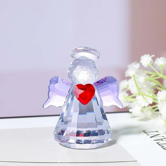 Crystal Figurines, Collectible Glass Art Statues, Crystal Angel Figurine For Women, Suncatcher Ornament, Sparkling Crystal Collectible Gift, Decorative Home Crystal Sculpture Decoration