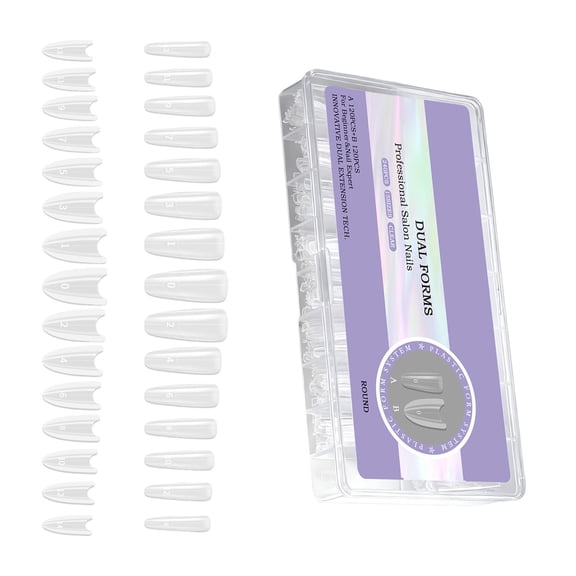Crystal Finish Gel Nails Forms Designed For Extended Wear Hygienic Sandwich Construction And Ergonomic Fit