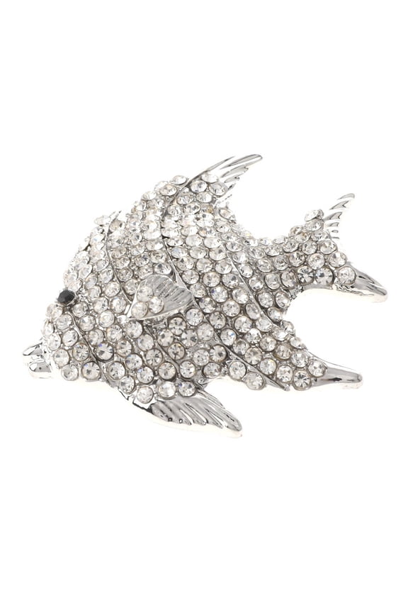 Crystal Fish Brooch