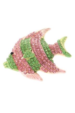 Crystal Fish Brooch
